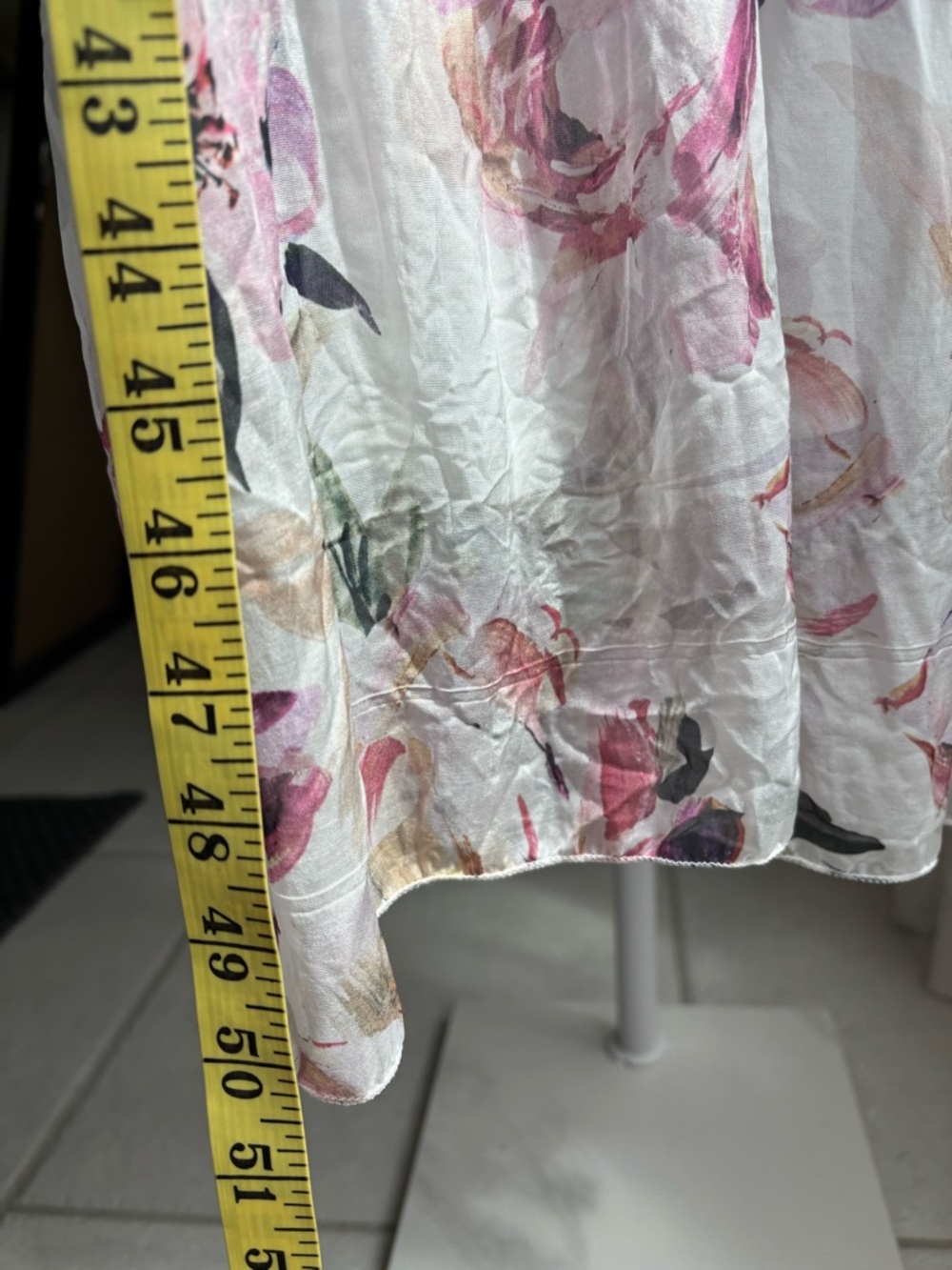 LARA White Maxi Dress with Pink and Green Floral Print Sz S - Picture 10 of 10
